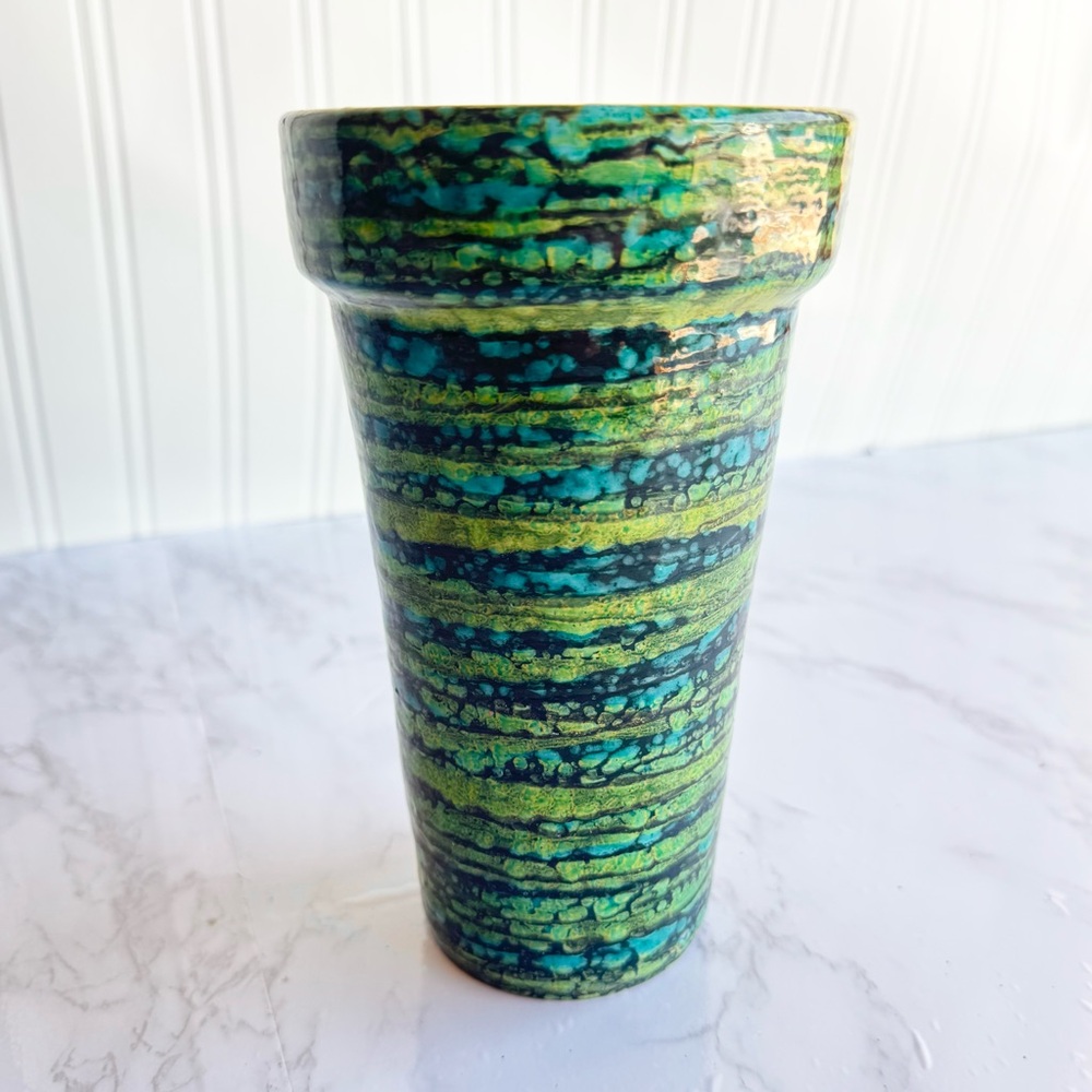 Mid century modern vintage Botossi style Italian pottery vase